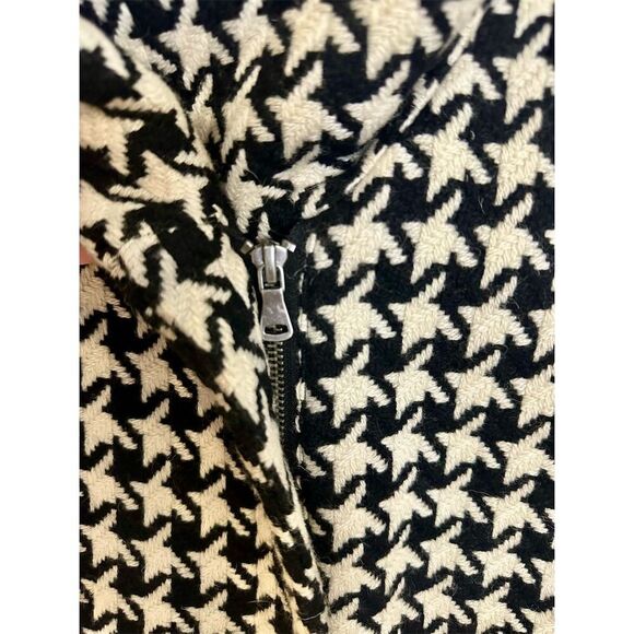 Talbots Women's Houndstooth Jacket Size 12 Black Long Sleeve. - Picture 5 of 8
